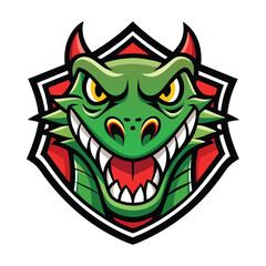 vector crocodile head logo