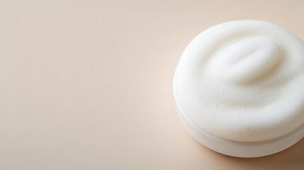Creamy, foamy texture of facial foam on a smooth surface, luxurious lather, soft cleansing