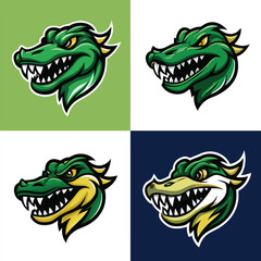 Naklejka premium vector crocodile head logo