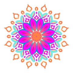 Vibrant Mandala with Bold Colors