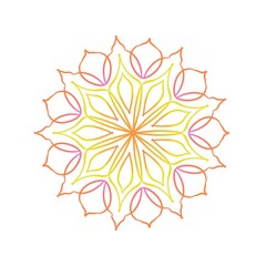 Vibrant Mandala with Bold Colors