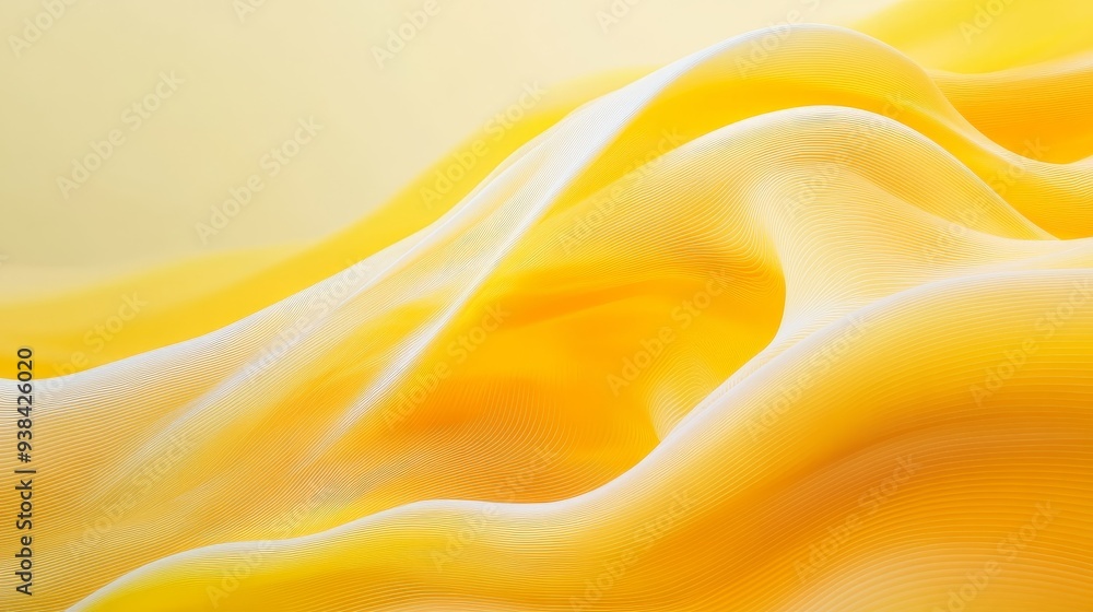 Canvas Prints An abstract background featuring a flowing yellow gradient. The soft, smooth texture and gentle curves evoke a sense of calmness, tranquility, and optimism.