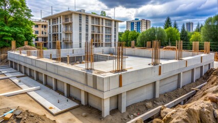 Construction of a reinforced concrete building