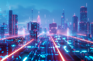 Obraz premium Urban technology background