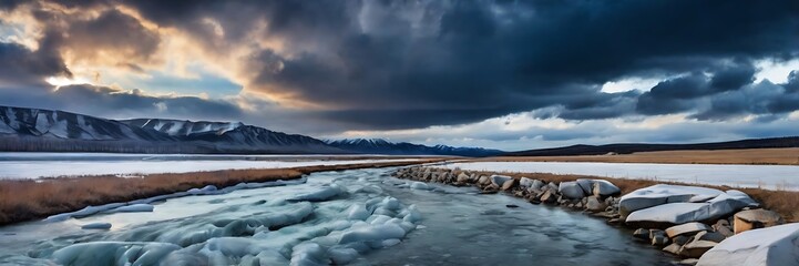 panorama, landscape, cloudy, glacier, ice, iceland, nature, blue, iceberg, travel, cold, frozen, tourism, glacial, jokulsarlon, arctic