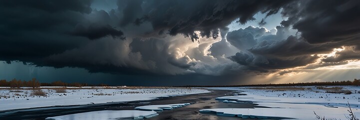 Obraz premium panorama, landscape, cloudy, glacier, ice, iceland, nature, blue, iceberg, travel, cold, frozen, tourism, glacial, jokulsarlon, arctic