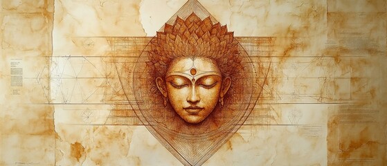 Sri Yantra Sacred Geometry Hinduism Religion Spiritual Symbol