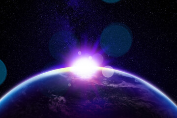 Planet Earth in space. Image elements furnished by NASA