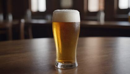 glass of beer on the table