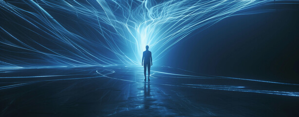 Back view of quantum science