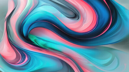 Abstract Art Wallpaper with Swirling Patterns in Indigo, Lavender, and Gold Tones