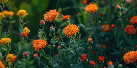 Fox and Cubs flowering in a garden at the beginning of summer.