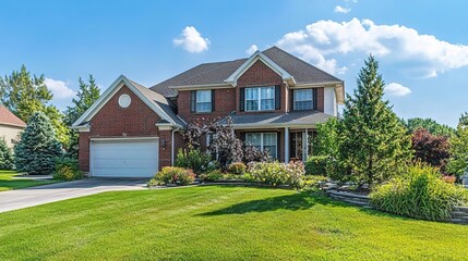 Obraz premium Open house showing in suburban neighborhoods