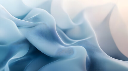 Obraz premium Abstract blue and white fabric with soft, flowing curves.