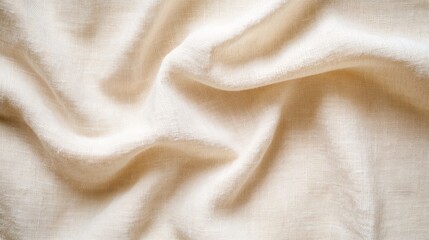 Fototapeta premium Cream Linen Fabric Texture