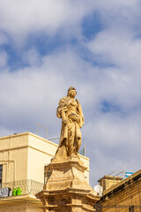 22 Mar 2023. Malta, Birgu. Victory Monument at Vittoriosa Square.