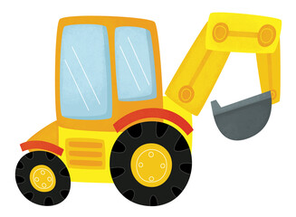 cartoon scene with heavy duty car truck transportation vehicle for construction site isolated illustration for kids