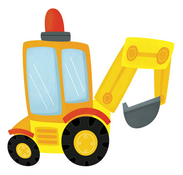 recommend clip art: cartoon scene with heavy duty car truck transportation vehicle for construction site isolated illustration for kids