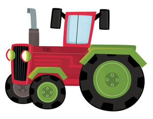 cartoon farm ranch car farm ranch vehicle tractor transportation isolated background illustration for kids