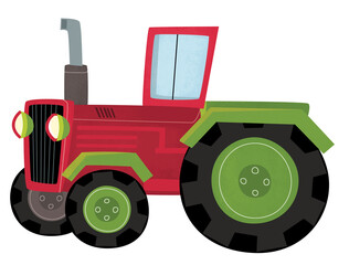 cartoon farm ranch car farm ranch vehicle tractor transportation isolated background illustration for kids