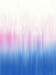 Pink and White Background with Simple Pixel Art-Style Vector Design Featuring a Blue Gradient and Digital Data Stream Pattern