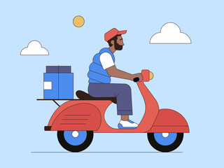 Delivery Service Motorcycle