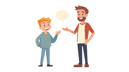 People Discussing, Explaining, Brainstorming, and Problem-Solving Illustration - AI-Enhanced Vector Quality