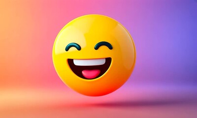 2D cartoon rendering featuring a cheerful emoticon face expressing Happy Weekend within a vibrant speech bubble