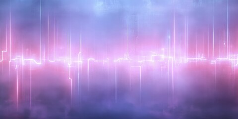 Dynamic echoes of pulsating neon lights reflecting off a monochrome canvas, merging art and technology in perfect harmony