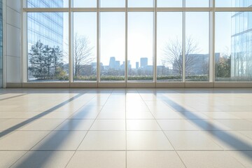 Reflective surfaces reveal a vibrant dance of light and shadow, presenting an intriguing interpretation of urban abstraction.