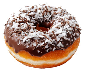 PNG Delicious chocolate coconut donut with sprinkles