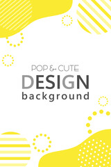 キュートでポップなメフレーム背景素材（メンフィス　見出し　タイトル　バナー　チラシ　セール）	
