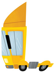 funny cartoon city tow or cargo heavy duty truck vehicle transportation isolated illustration for kids