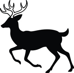 Deer Silhouette in Nature: Reflecting the Tranquility of Forest Life