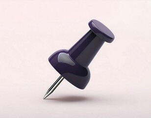 Push Pin Isolated on a Transparent Background, Ideal for Office, School, or Organizational Use, Highlighting a Simple Tool for Pinning Notes and Document