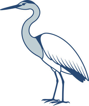 recommend clip art: Timeless Heron Illustrating the Poise and Stillness of Nature