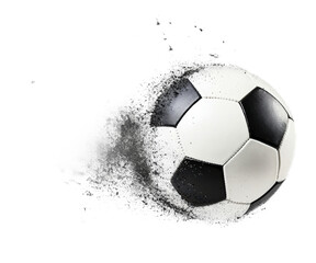 Naklejka premium PNG Vibrant soccer ball on white background