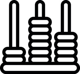 This icon of an abacus is perfect for projects related to education, math, or counting