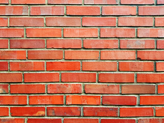 Red brick wall texture background.