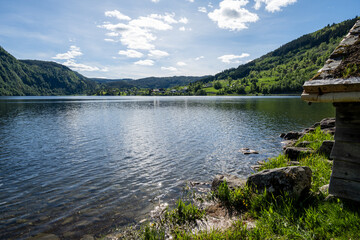 Warm day by the lake in west Norway