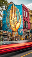 Fototapeta premium Hand of Fatima Wall Art Islam Religion Spiritual Symbol