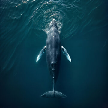 whale in the pcean