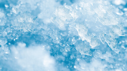 Obraz premium glittering ice crystal texture in pale blue and white