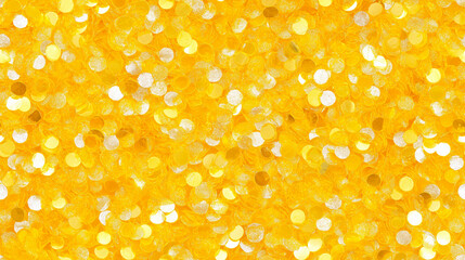 glittering lemon yellow sequin texture with scattered gold and ivory accents, spangle texture, spancole texture
