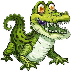 Obraz premium Crocodile ghost fantasy animal cartoon isolated whitebackground