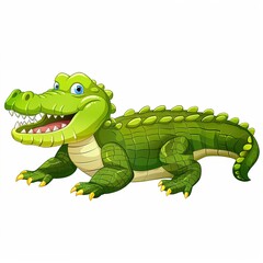 Fototapeta premium Crocodile Gravity element animal cartoon isolated whitebackground 16:9