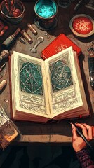 Book of Shadows Modern Practitioner Wicca Religion Spiritual Symbol