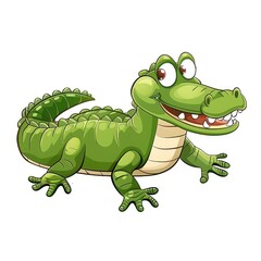 Fototapeta premium Crocodile Poison element animal cartoon isolated whitebackground 16:9