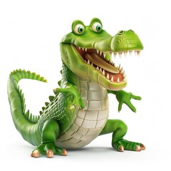 Fototapeta premium Crocodile Spirit animal cartoon isolated whitebackground 16:9