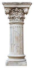 Obraz premium PNG Intricately carved ancient stone column
